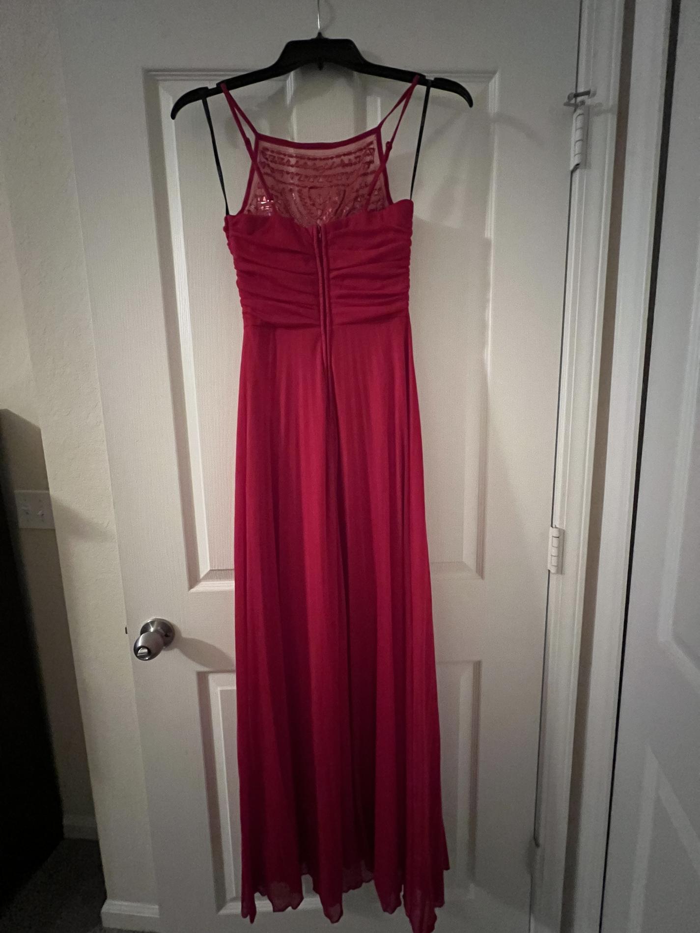 Size 6 Red Floor Length Maxi on Queenly
