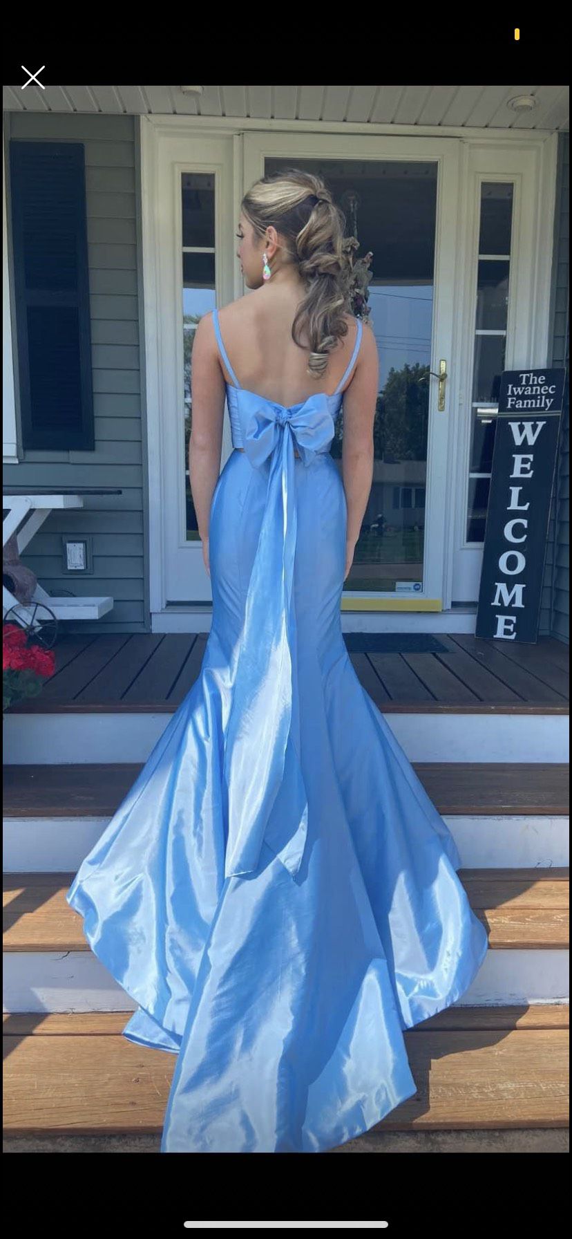 Sherri Hill Size 2 Prom Light Blue Mermaid Dress on Queenly