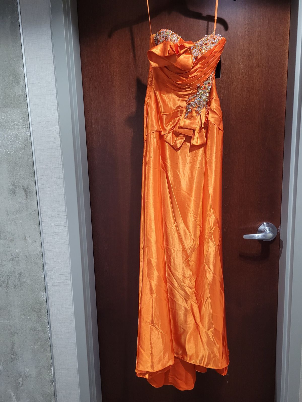 Style P55011 Precious Formals  Orange Size 2 Straight Dress on Queenly