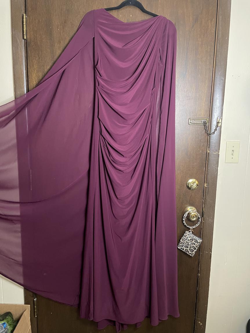 Betsy and Adam Size 10 Burgundy Purple Floor Length Maxi on Queenly