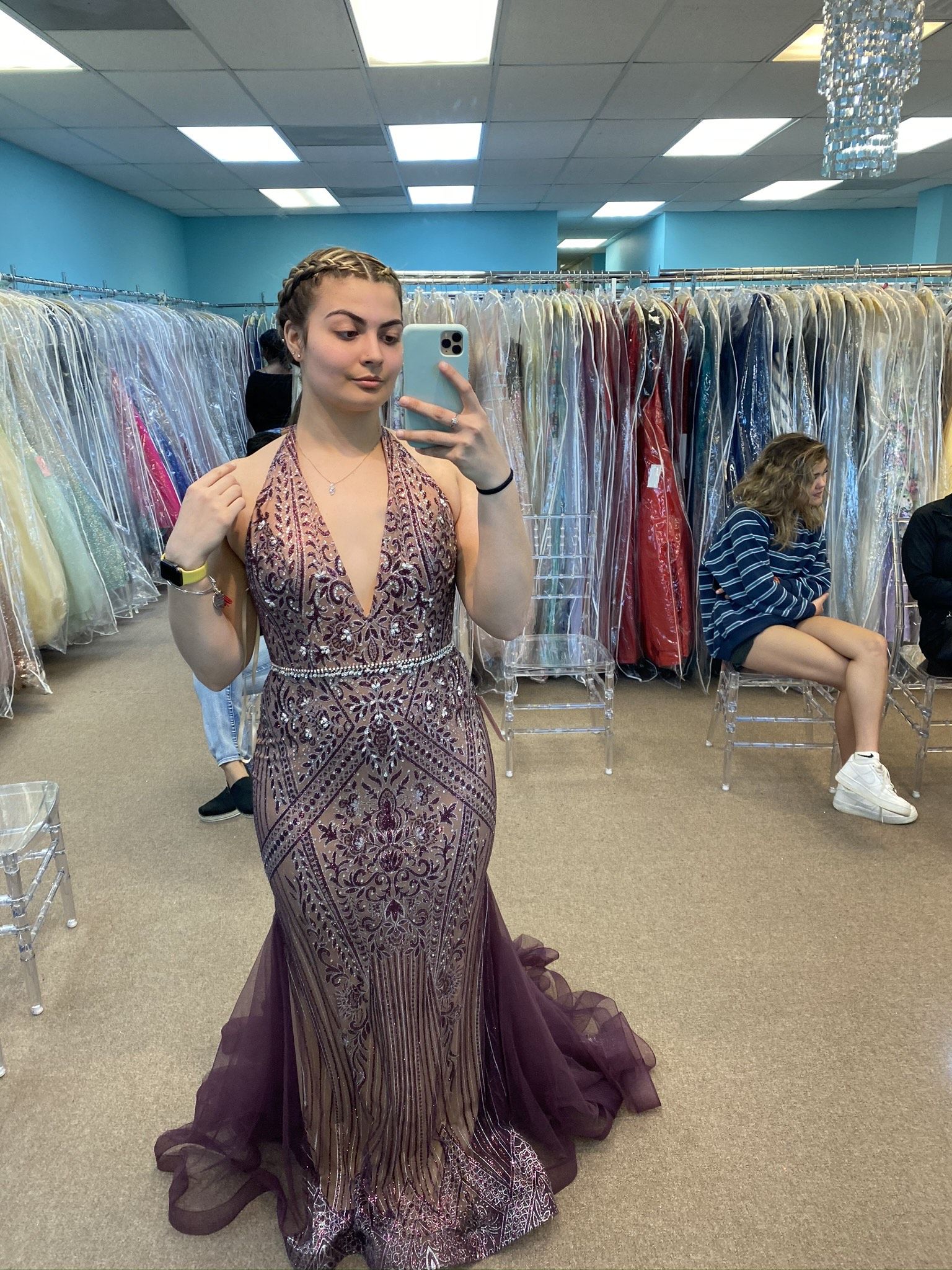 Size 10 Purple Mermaid Dress on Queenly
