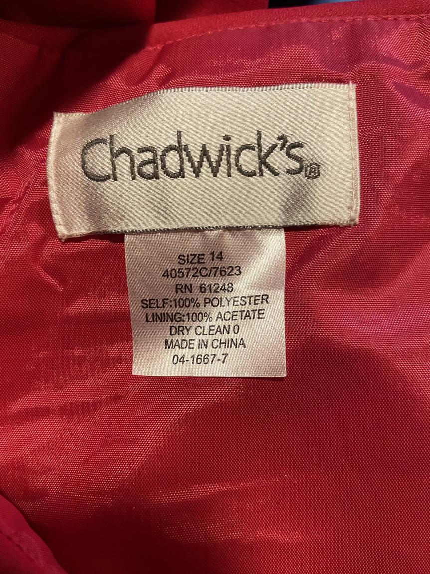 Chadwick’s Size 14 Hot Pink Floor Length Maxi on Queenly