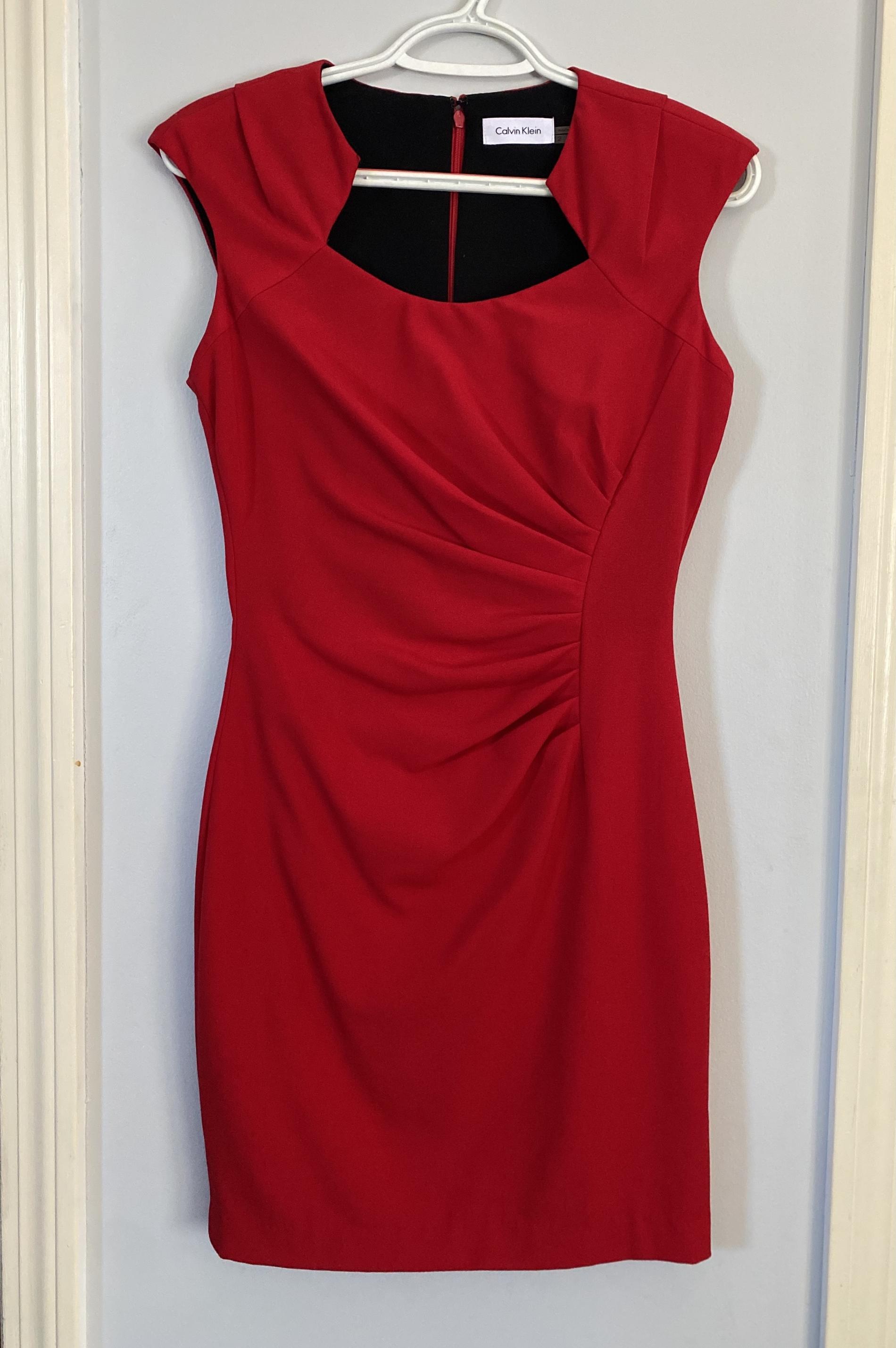 Calvin Klein Size 2 Pageant Red Cocktail Dress on Queenly