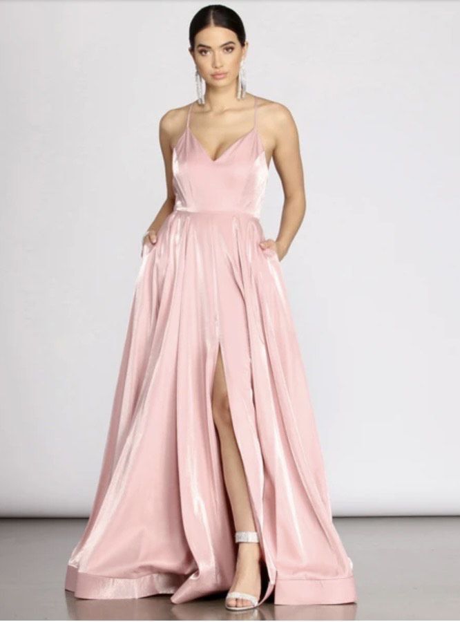 Size 4 Prom Pink A-line Dress on Queenly