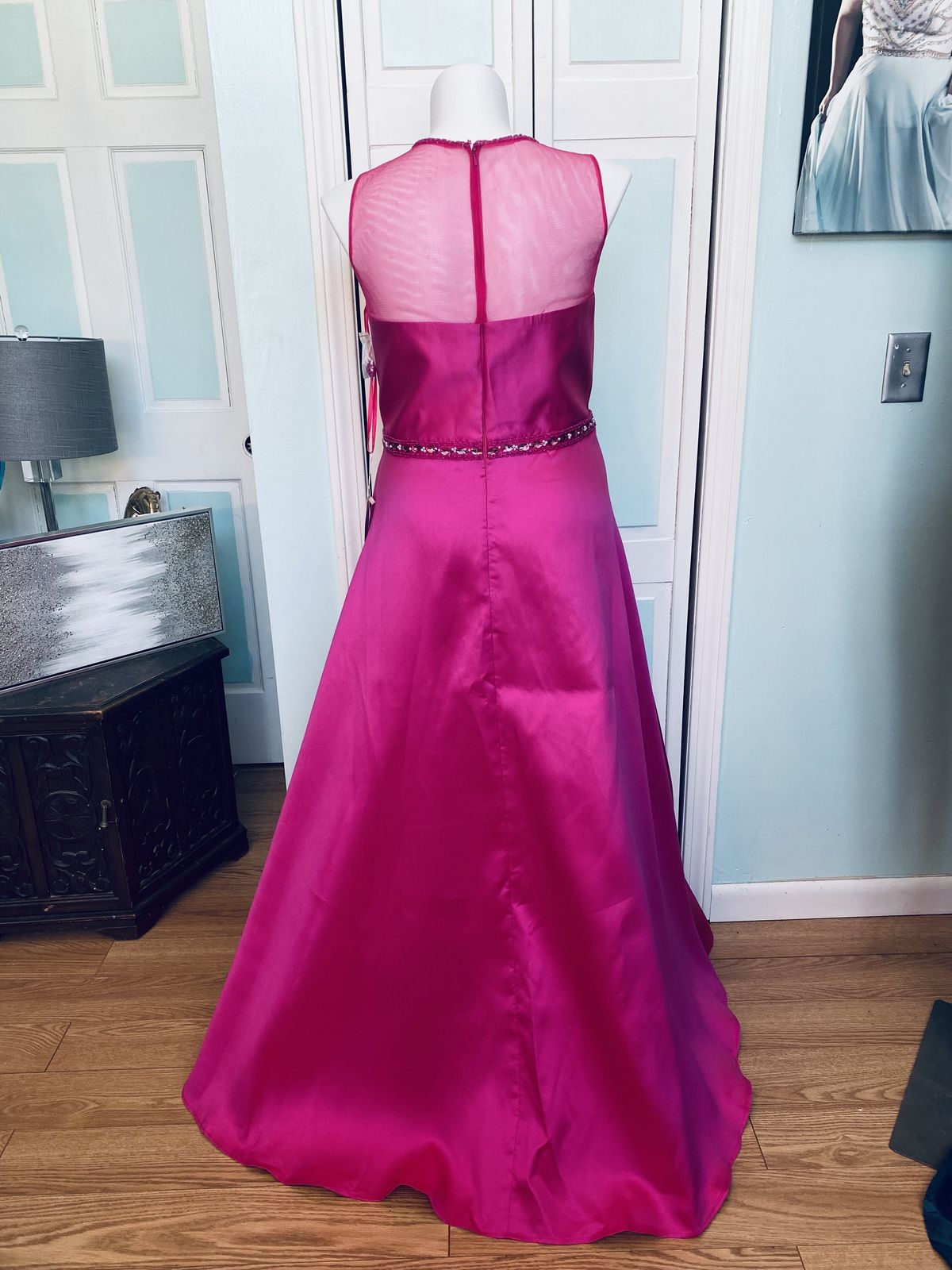 Sydney’s Closet Plus Size 20 Prom Satin Hot Pink A-line Dress on Queenly