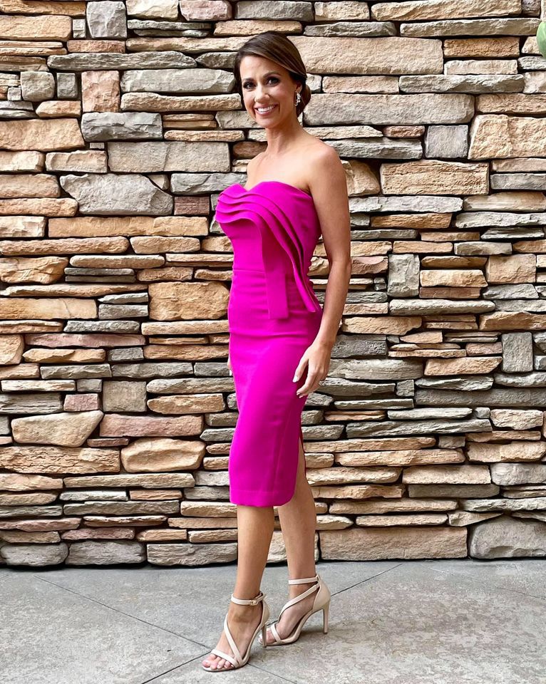 Nicole Bakti Size 0 Homecoming Strapless Hot Pink Cocktail Dress on Queenly