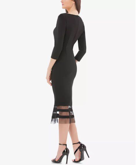 JS Collections Size 6 Sheer Black Cocktail Dress on Queenly