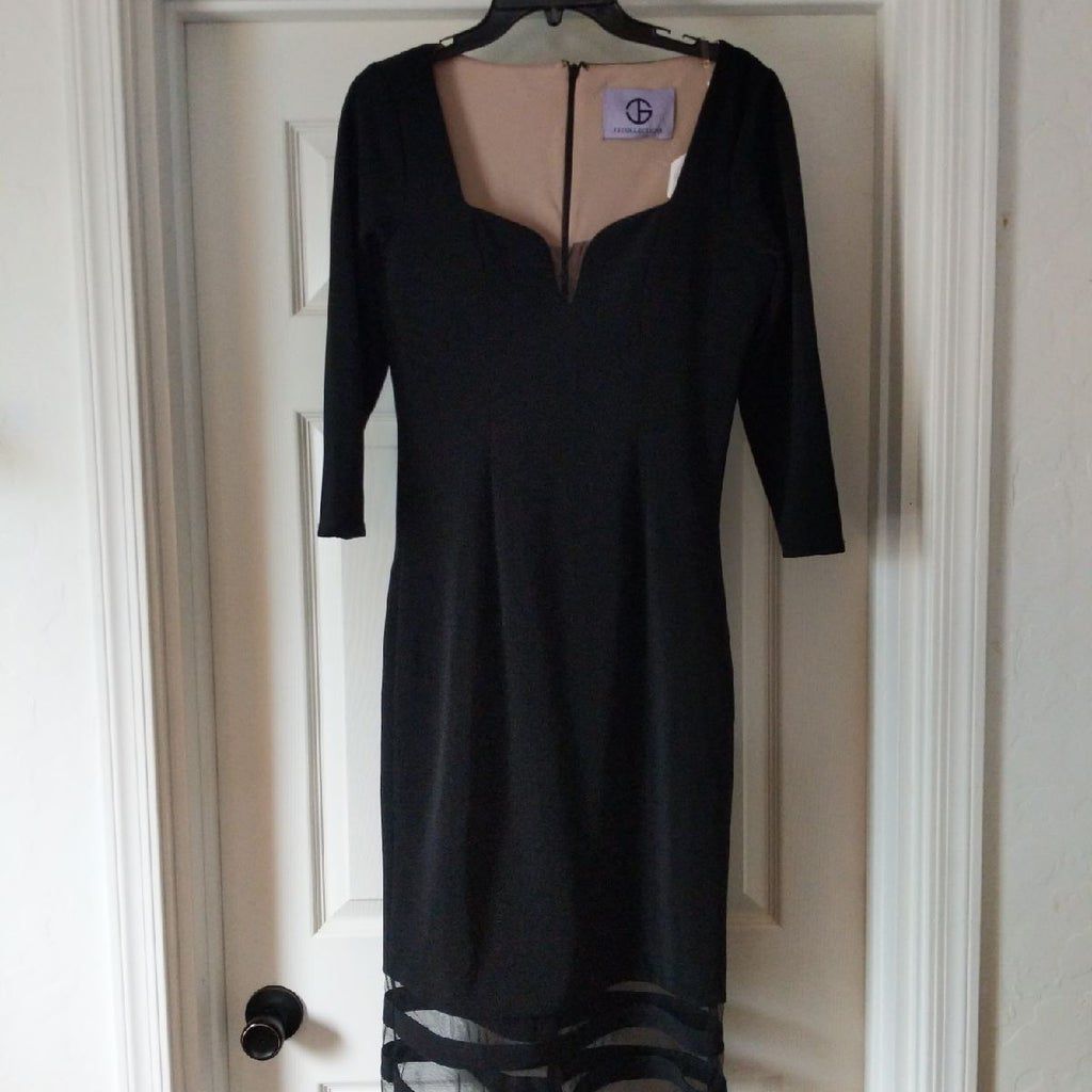 JS Collections Size 6 Sheer Black Cocktail Dress on Queenly