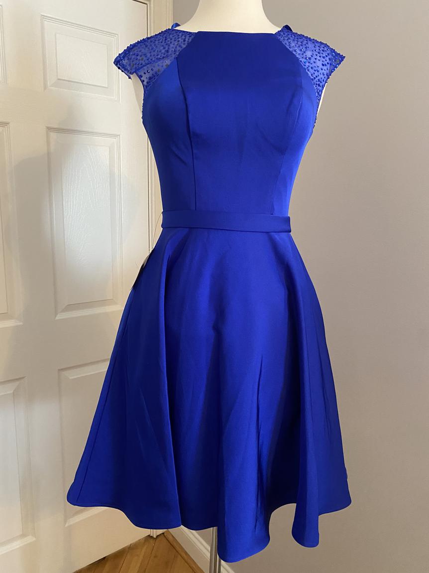 Size 0 Pageant Royal Blue Cocktail Dress on Queenly
