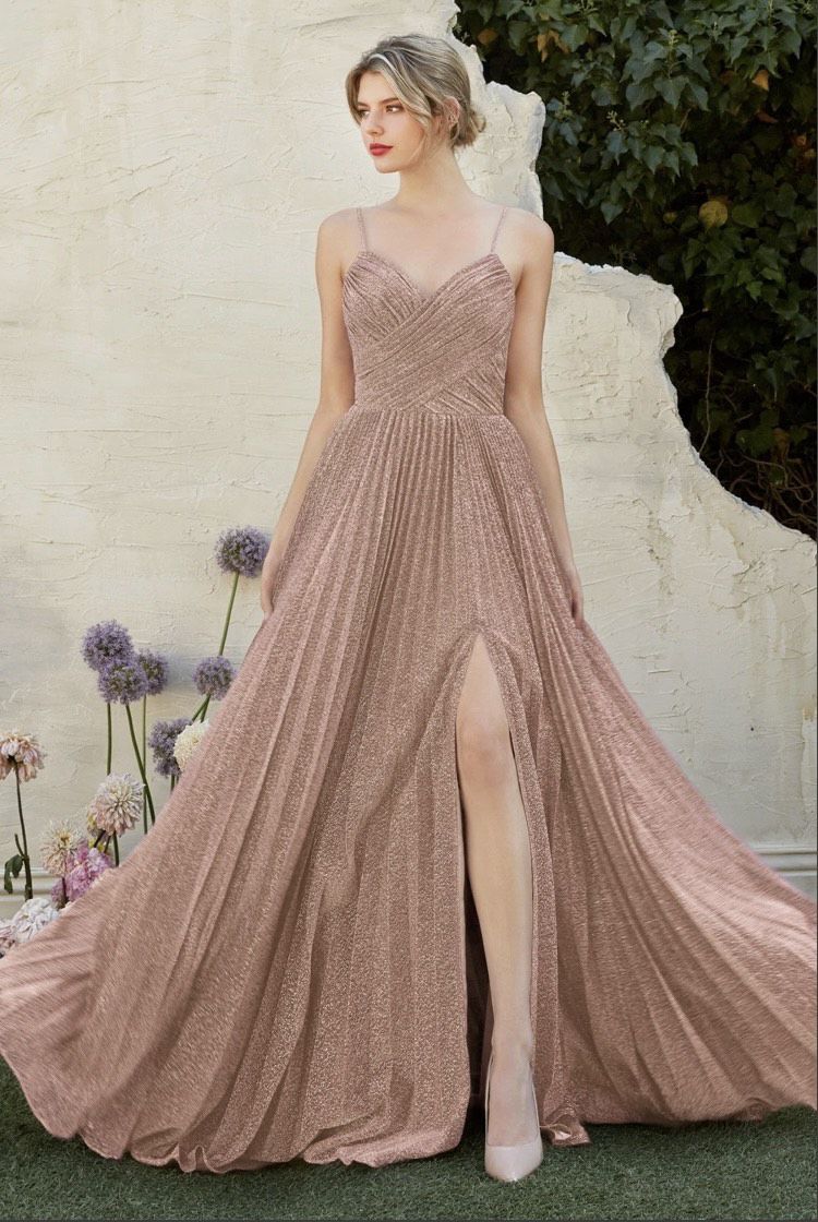 Cinderella Divine Plus Size 18 Pink Side Slit Dress on Queenly