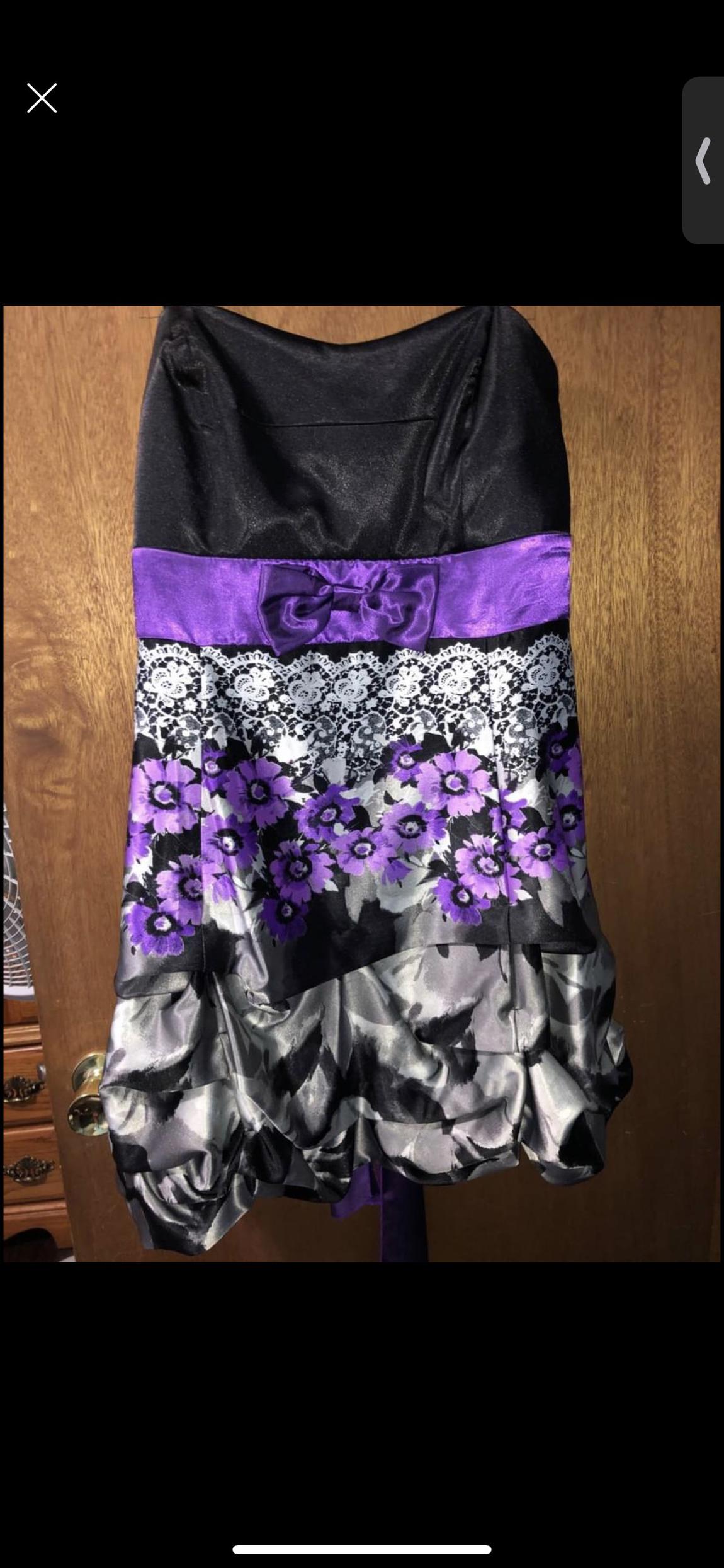 Plus Size 22 Floral Purple Cocktail Dress on Queenly