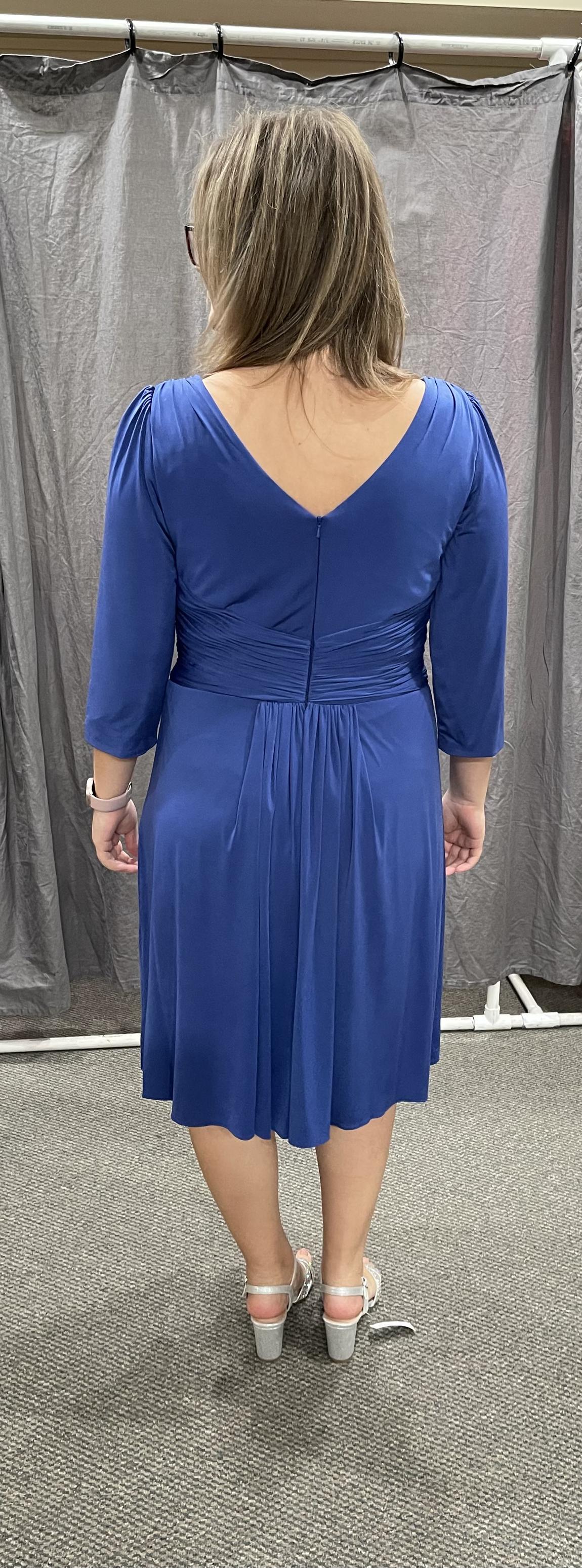 Plus Size 20 Bridesmaid Blue Cocktail Dress on Queenly
