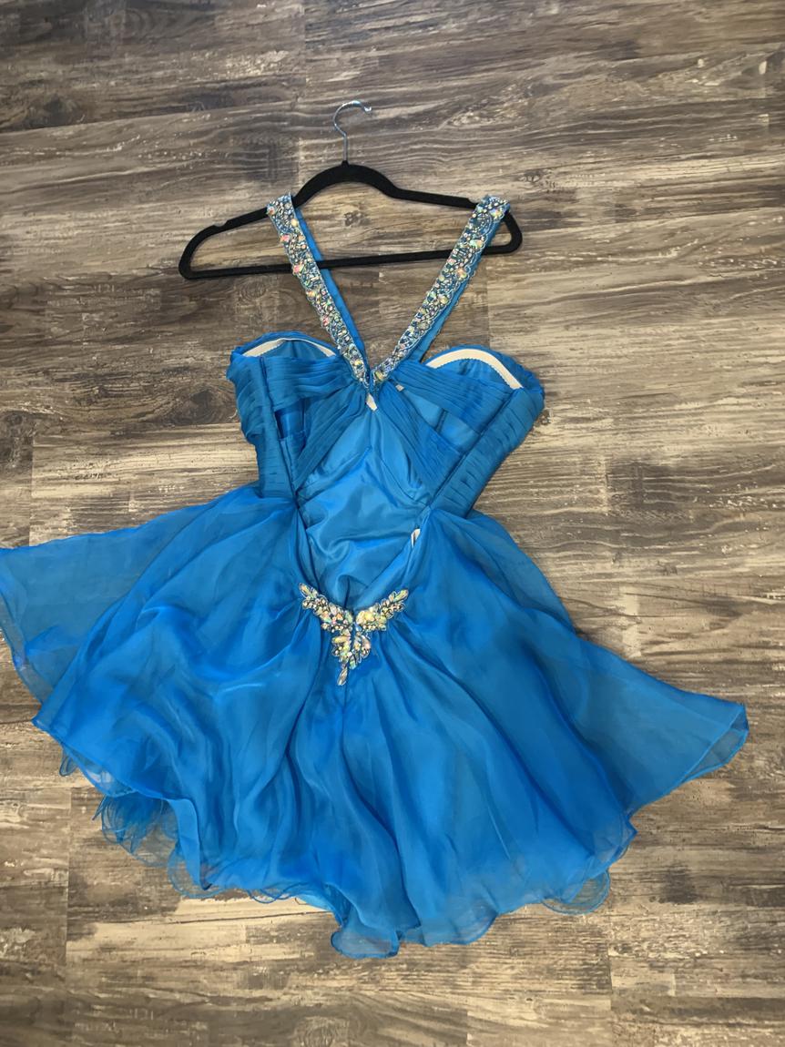 Size 8 Blue A-line Dress on Queenly
