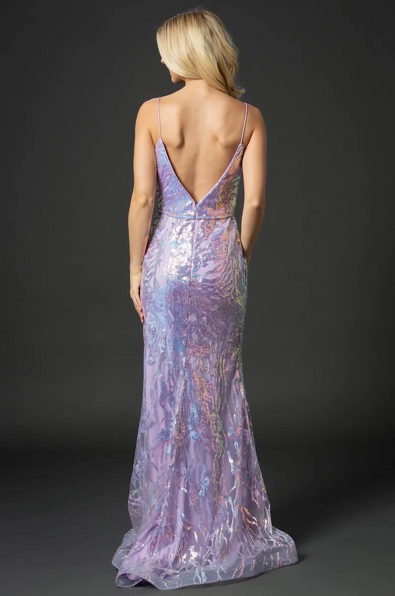 Style 1521 Nina Canacci Size 0 Purple Mermaid Dress on Queenly