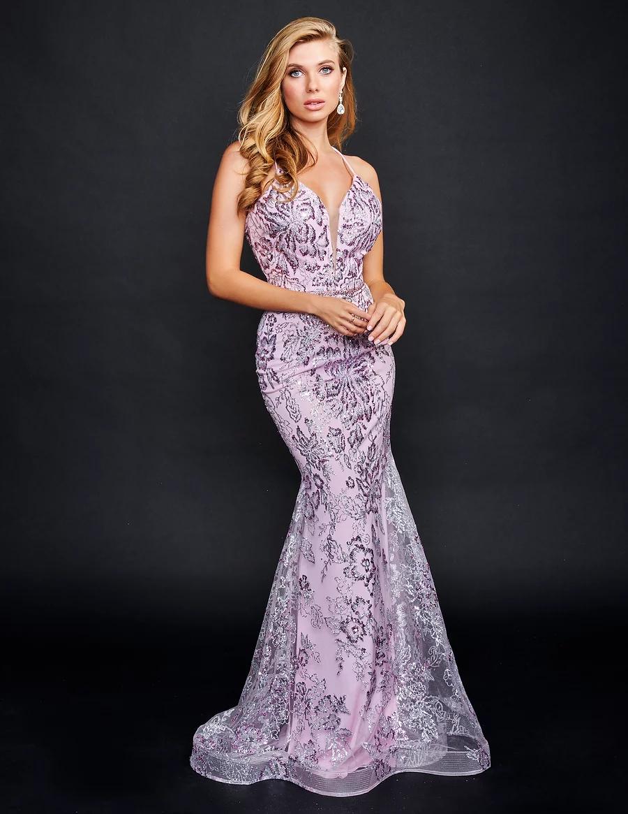 Style 1524 Nina Canacci Size 10 Pink Mermaid Dress on Queenly