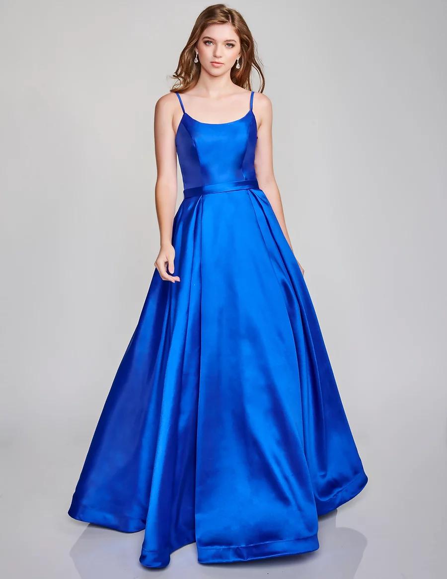 Style 1532 Nina Canacci Size 14 Blue Ball Gown on Queenly