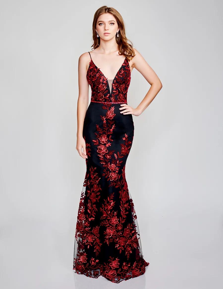Style 2240 Nina Canacci Size 2 Red Mermaid Dress on Queenly