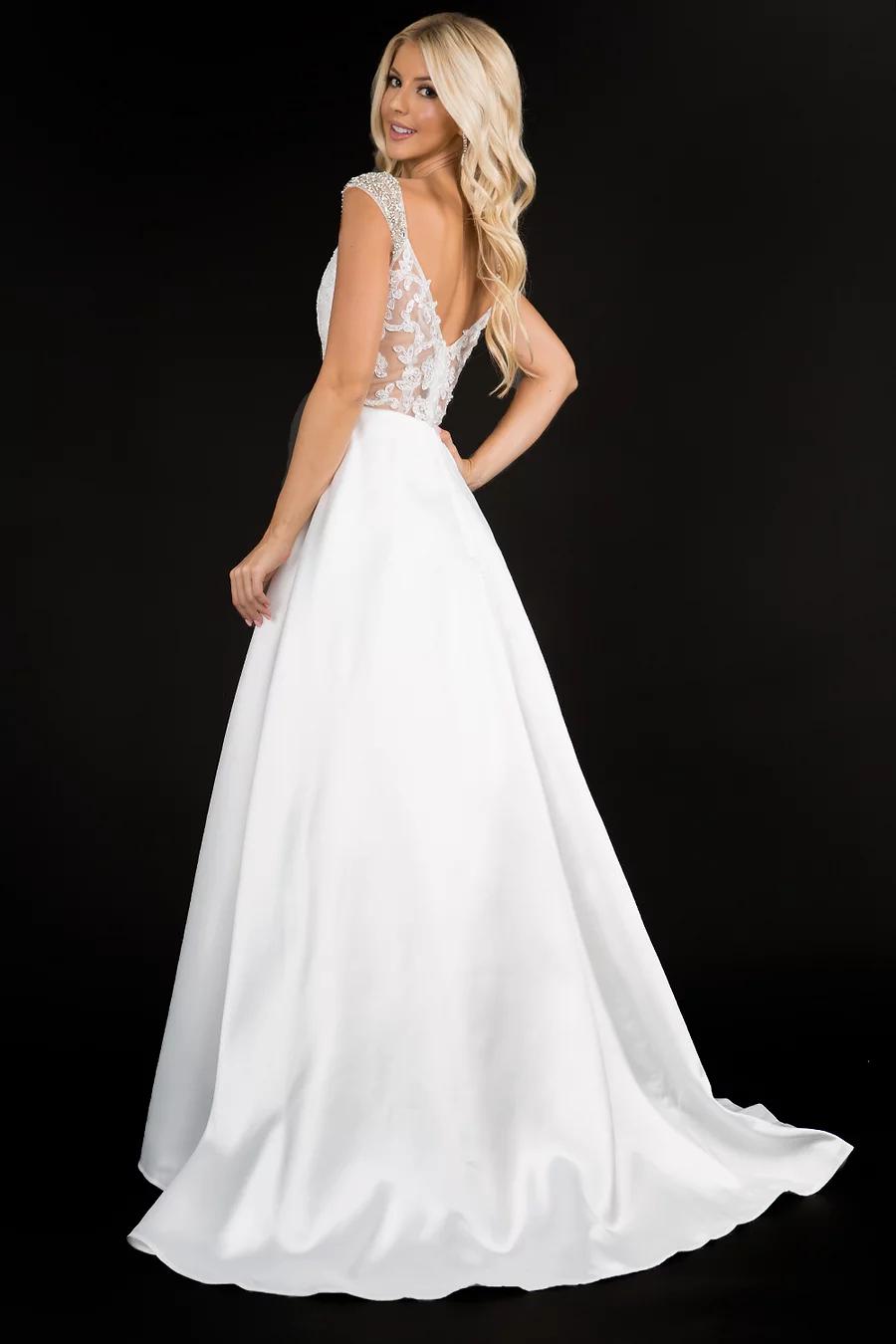 Style 2300 Nina Canacci Size 14 Pageant White A-line Dress on Queenly