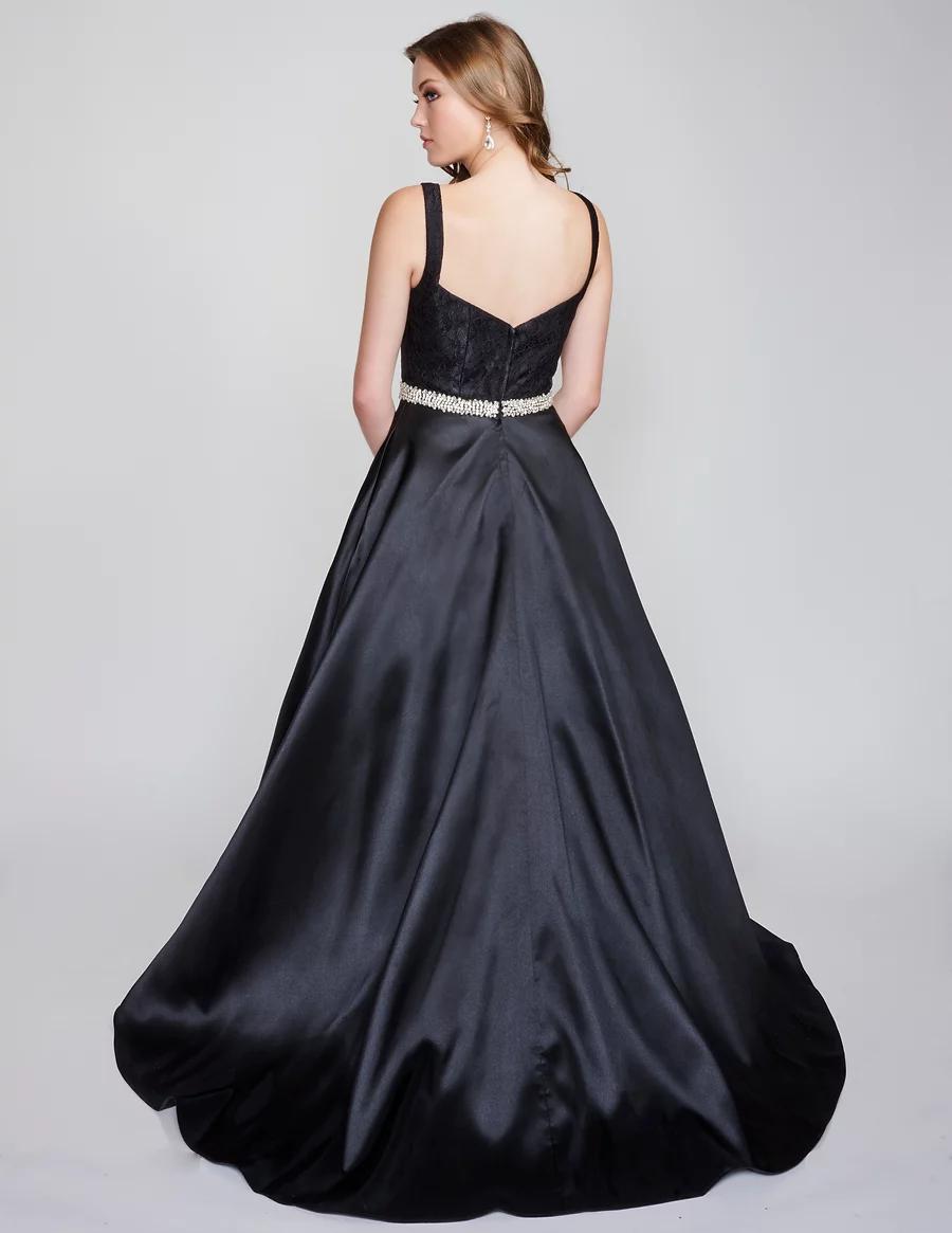 Style 2307 Nina Canacci Size 14 Black Ball Gown on Queenly
