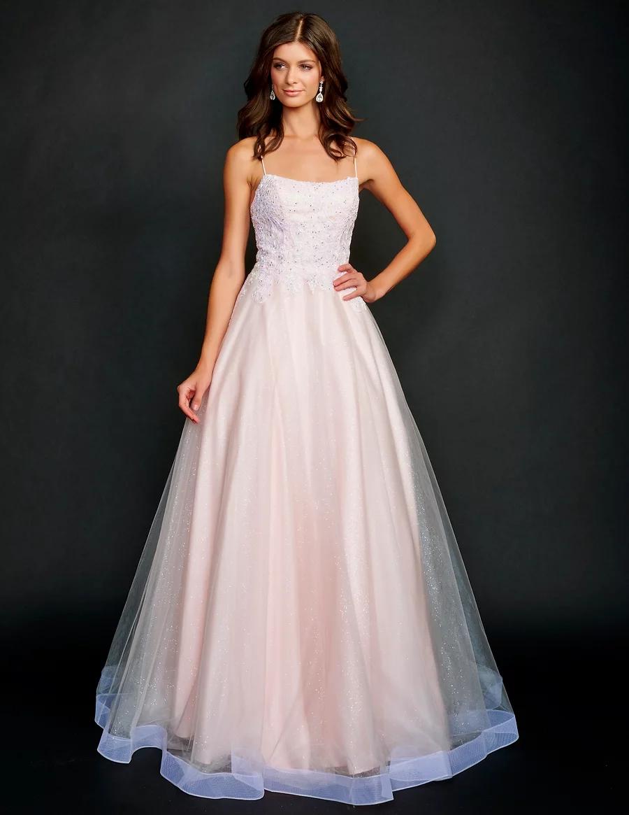 Style 3203 Nina Canacci Size 8 Pageant Pink Ball Gown on Queenly
