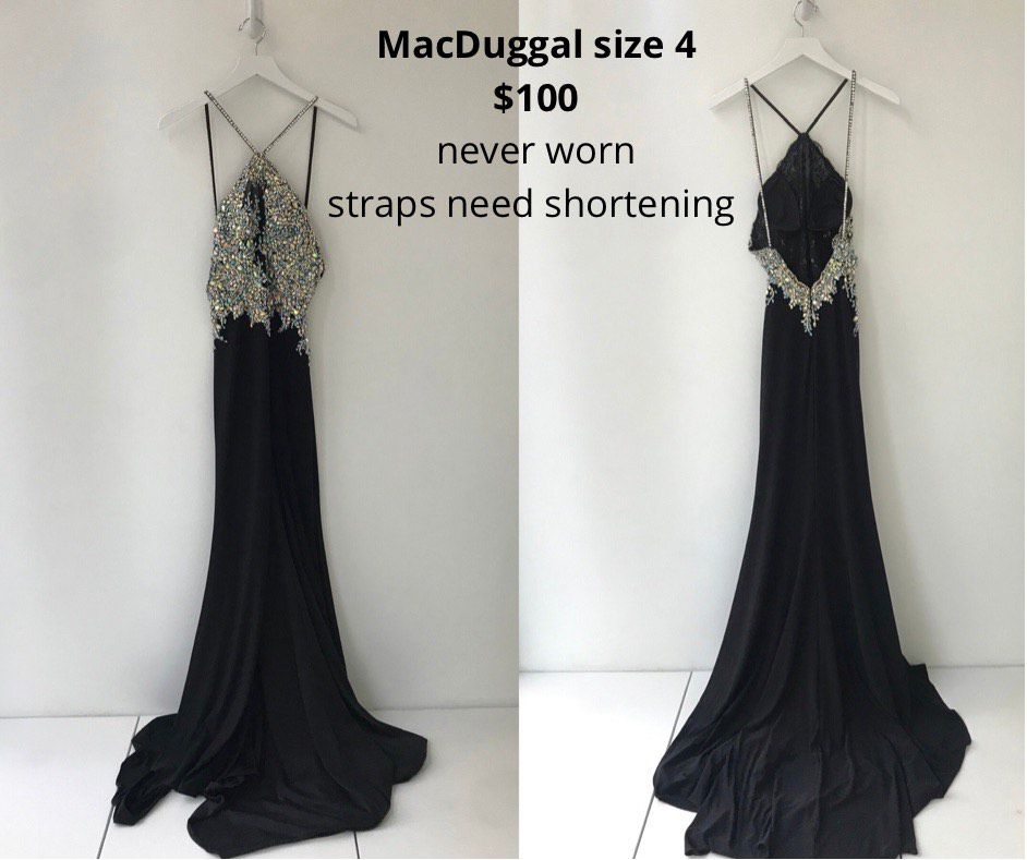 Mac Duggal Size 4 Black Mermaid Dress on Queenly