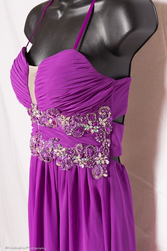 B. Darlin Size 4 Bridesmaid Strapless Sequined Purple A-line Dress on Queenly