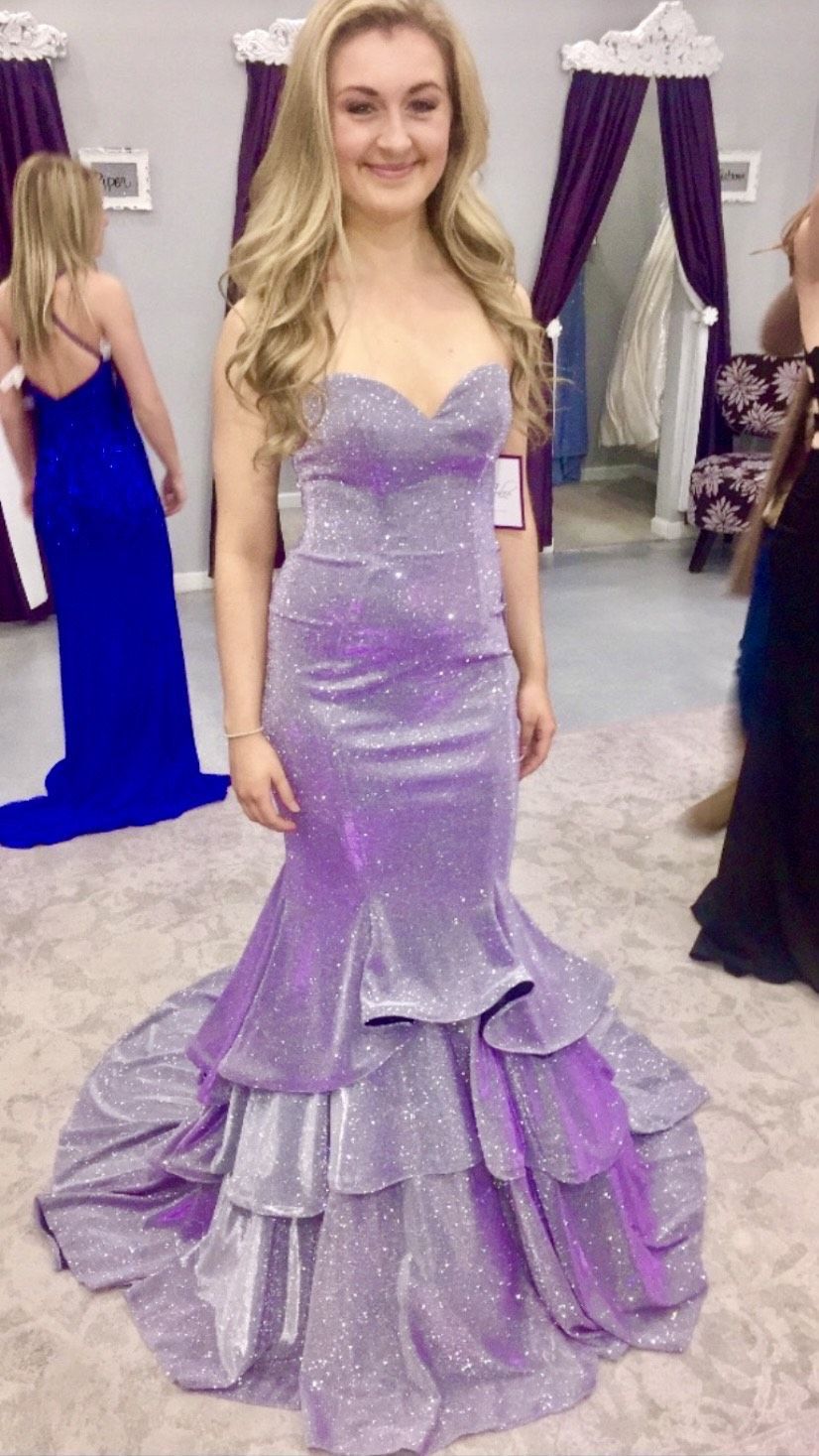 Blush Prom Size 0 Prom Purple Mermaid Dress on Queenly