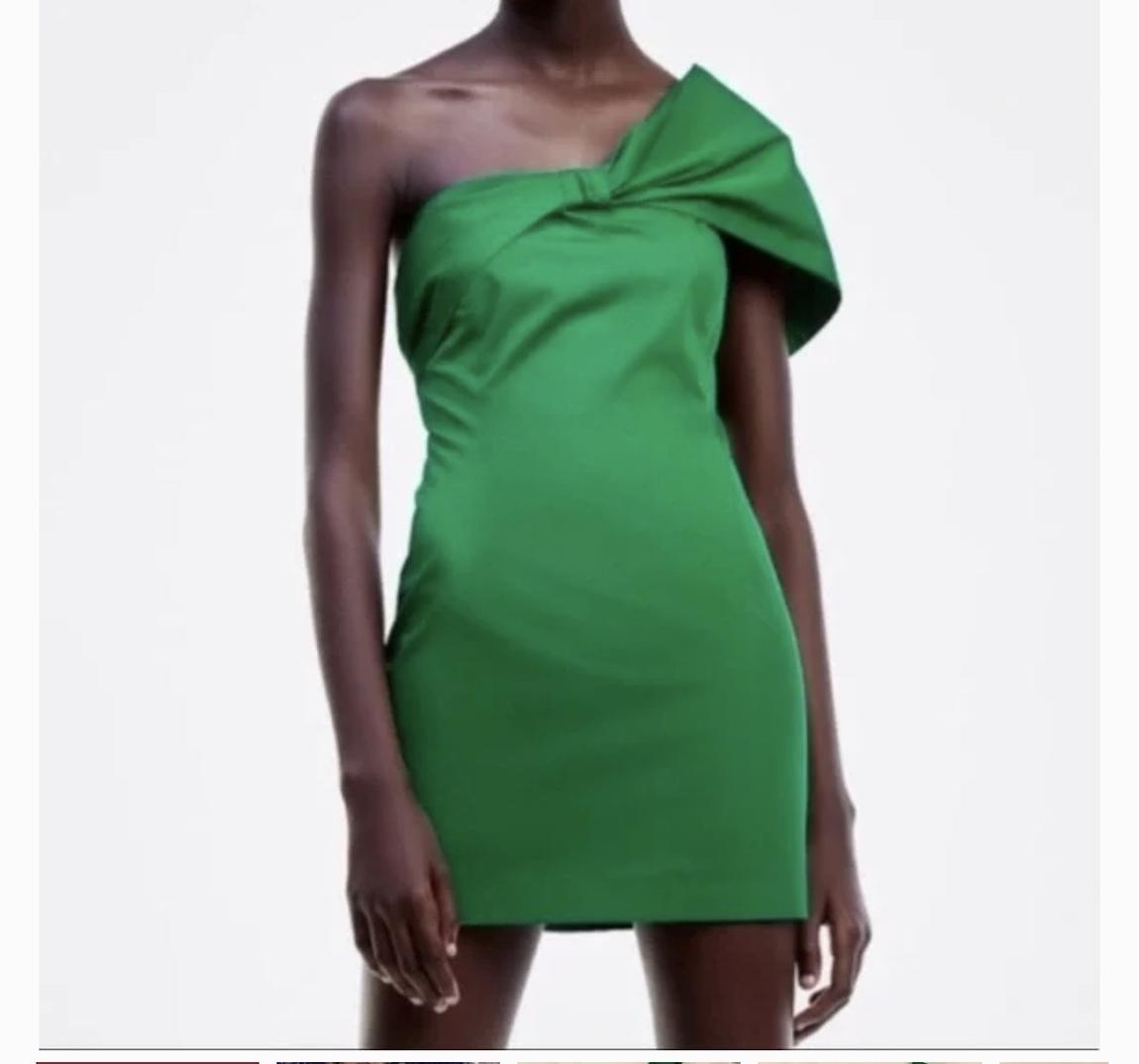 Zara Size 2 Pageant Interview Green Cocktail Dress on Queenly