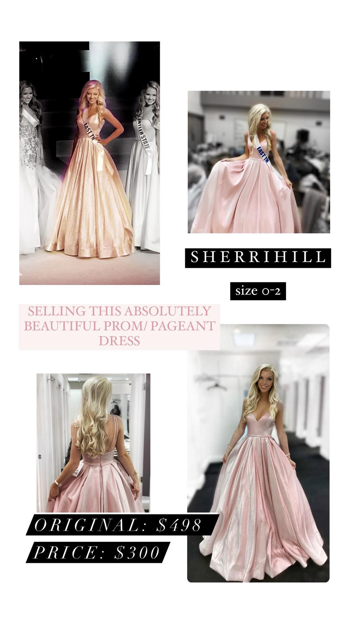 Sherri Hill Size 0 Prom Light Pink Ball Gown on Queenly
