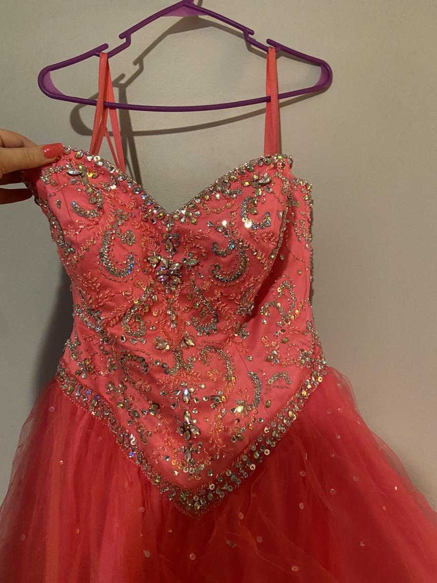 MoriLee Plus Size 16 Prom Pink Ball Gown on Queenly