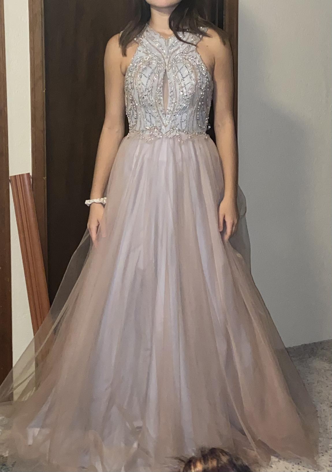Size 2 Prom Sequined Multicolor Ball Gown on Queenly