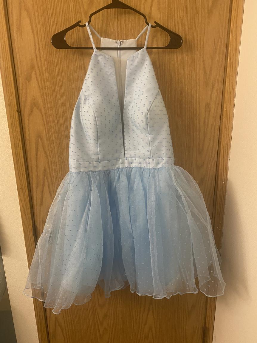 Sherri Hill Size 14 Light Blue Cocktail Dress on Queenly