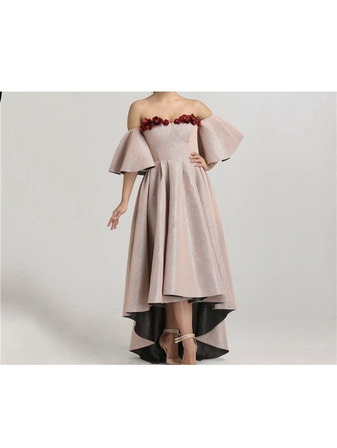 Girls Size 6 Prom Rose Gold Cocktail Dress on Queenly