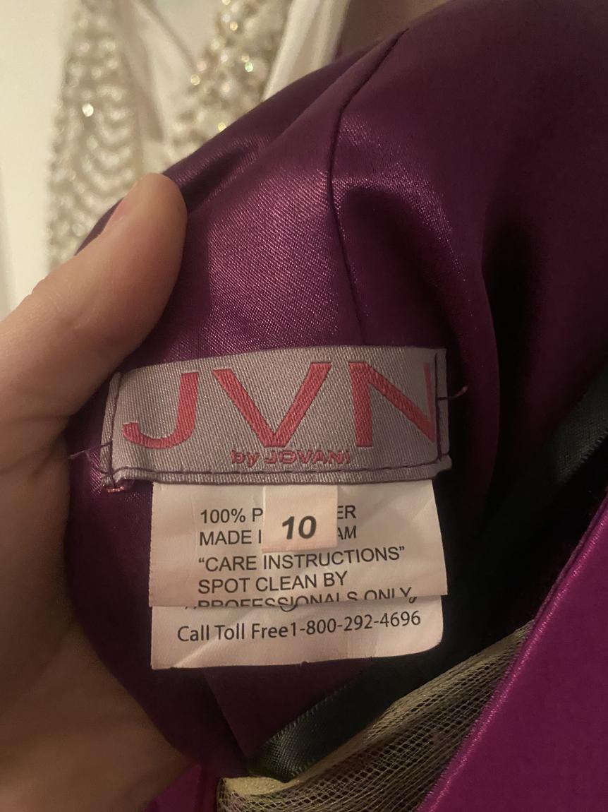 Jovani Size 10 Sheer Purple Mermaid Dress on Queenly
