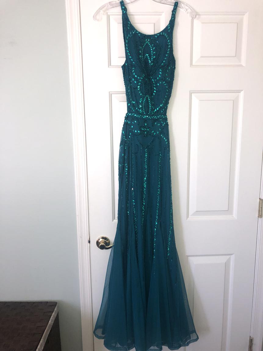 Primavera Size 0 Prom High Neck Green Mermaid Dress on Queenly