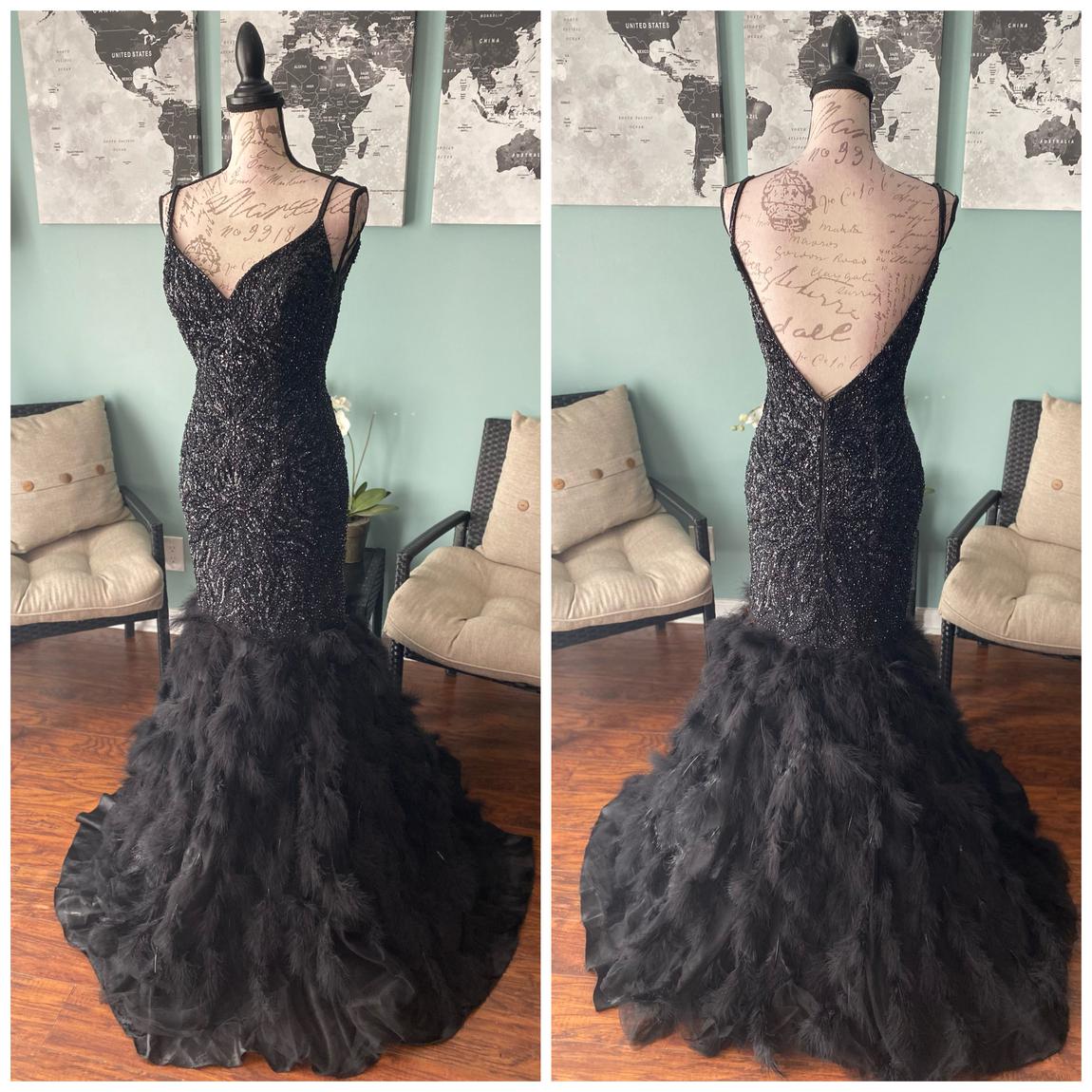 Jovani Size 4 Prom Black Mermaid Dress on Queenly
