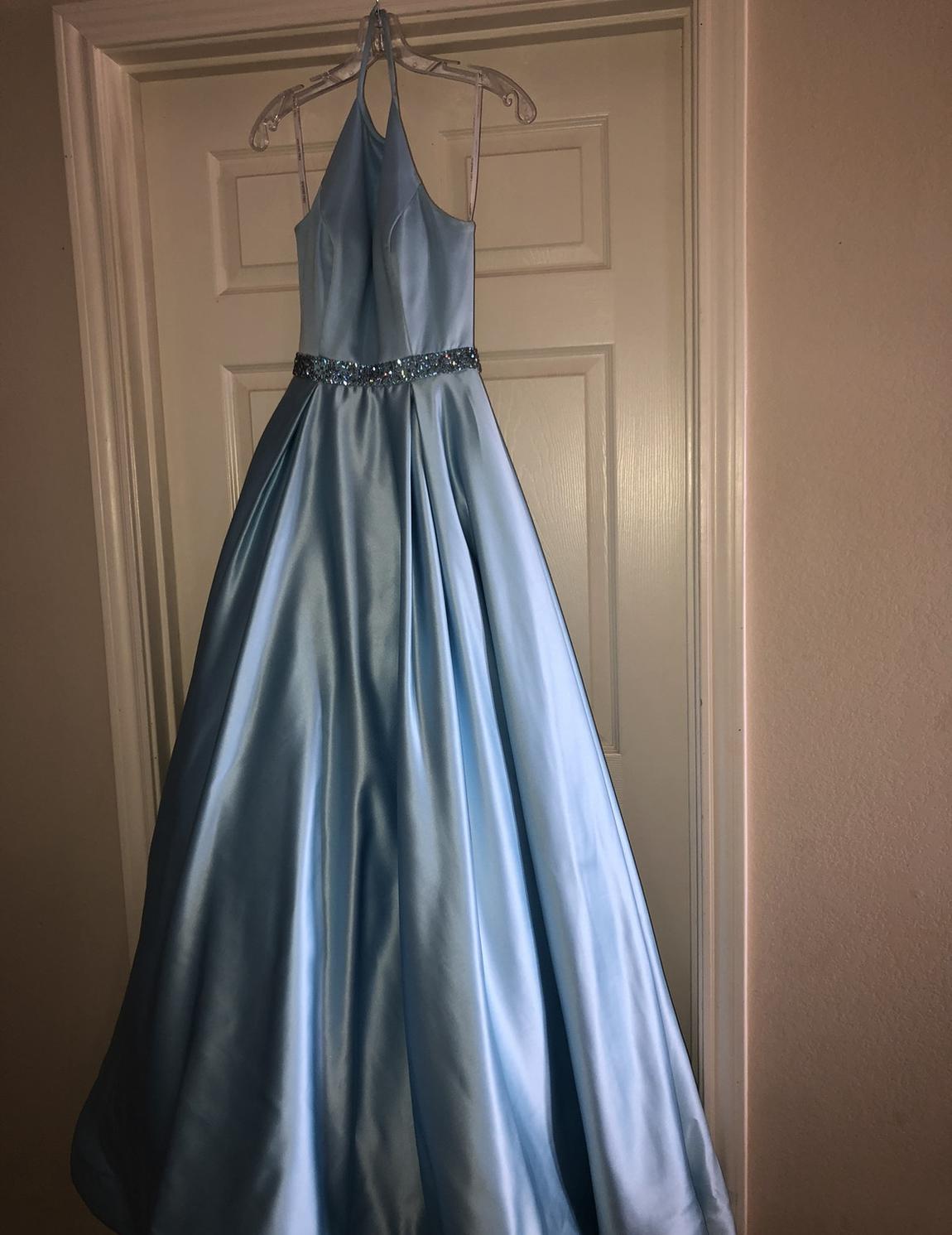 Sherri Hill Size 00 Prom Blue Dress With Train on Queenly