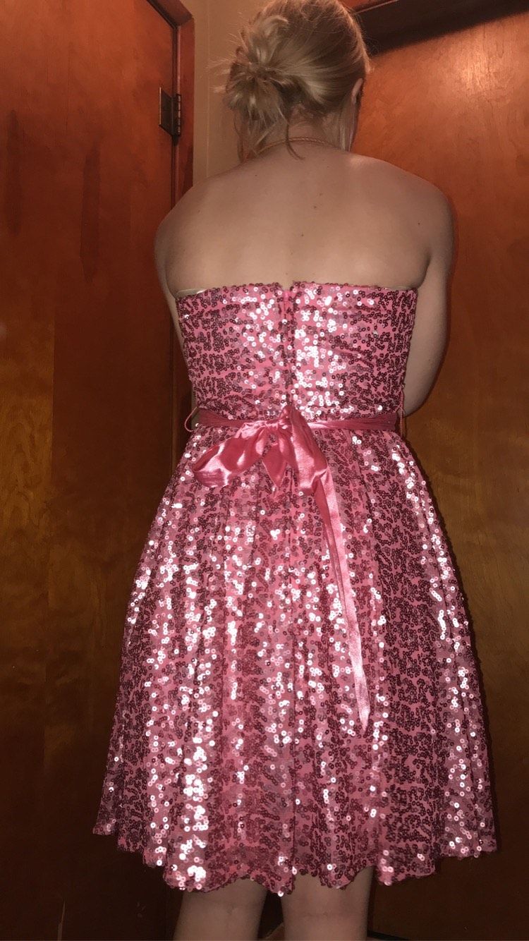 Way in Size 2 Prom Strapless Hot Pink A-line Dress on Queenly