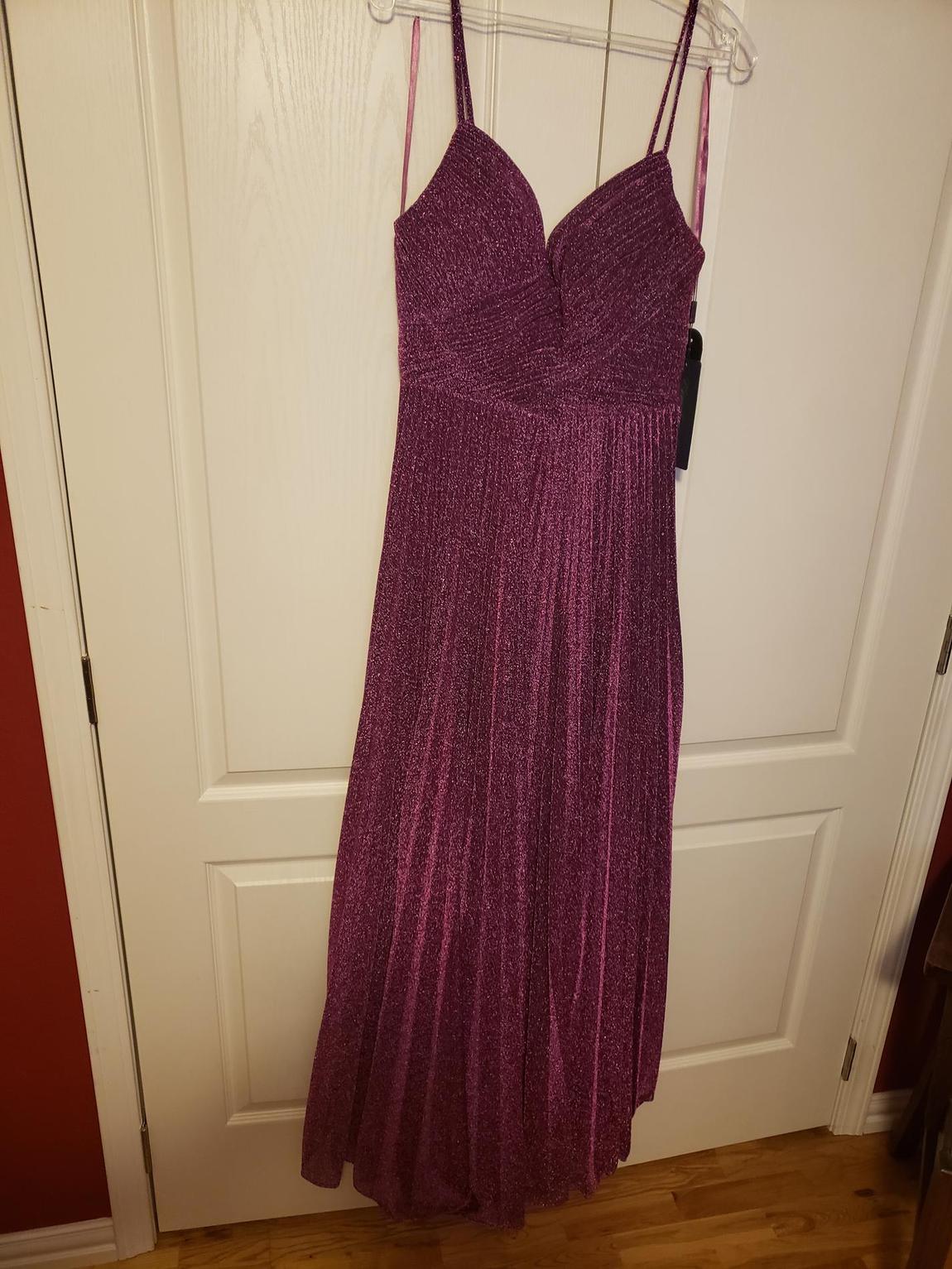 Cinderella Devine Size 12 Prom Burgundy Purple Side Slit Dress on Queenly