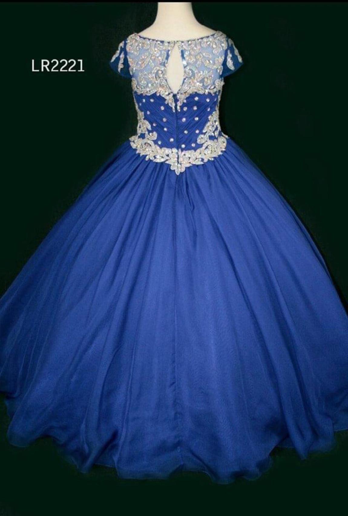 Little Rosie Girls Size 12 Royal Blue Ball Gown on Queenly