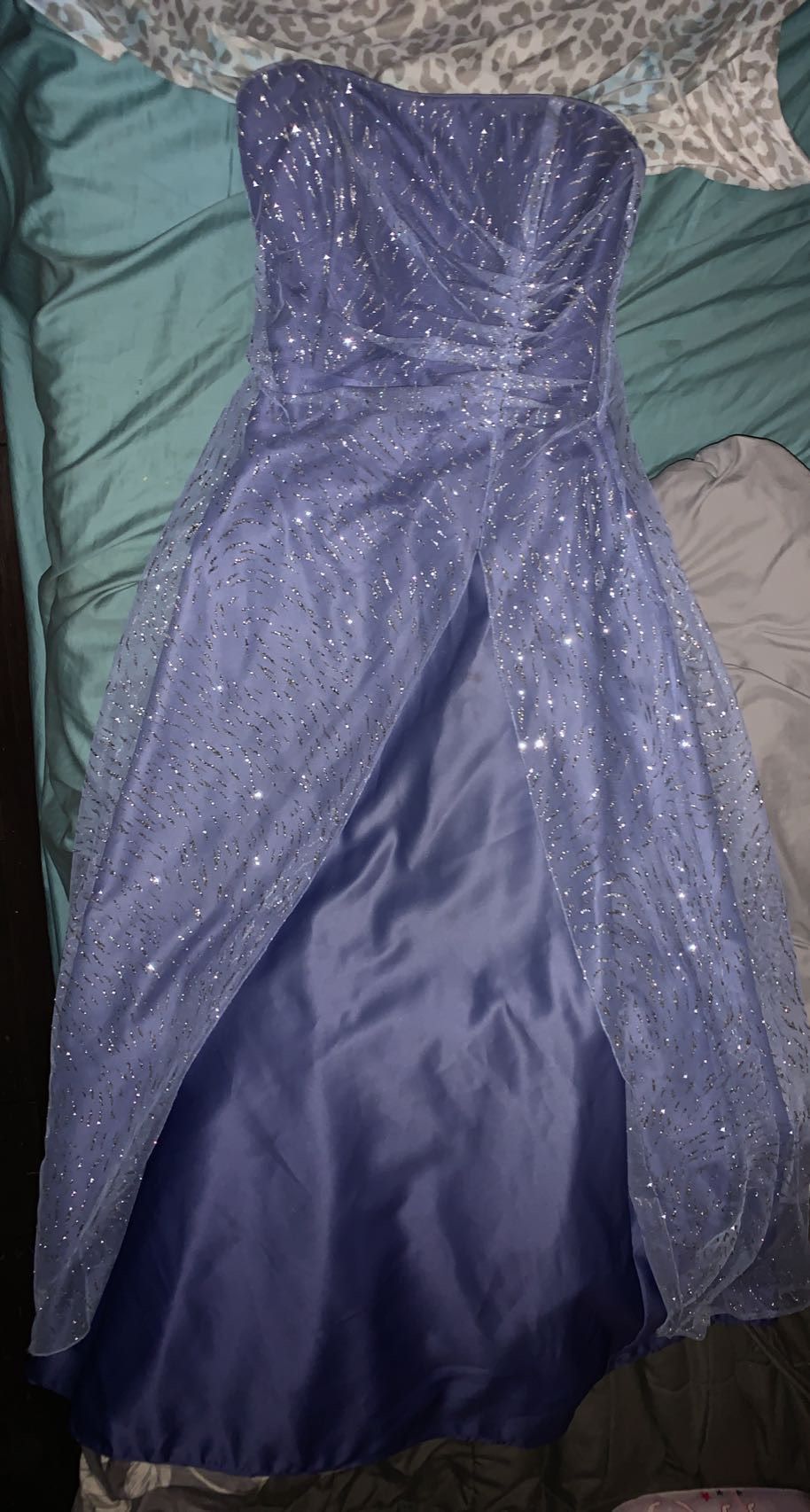 Size 0 Strapless Purple Floor Length Maxi on Queenly