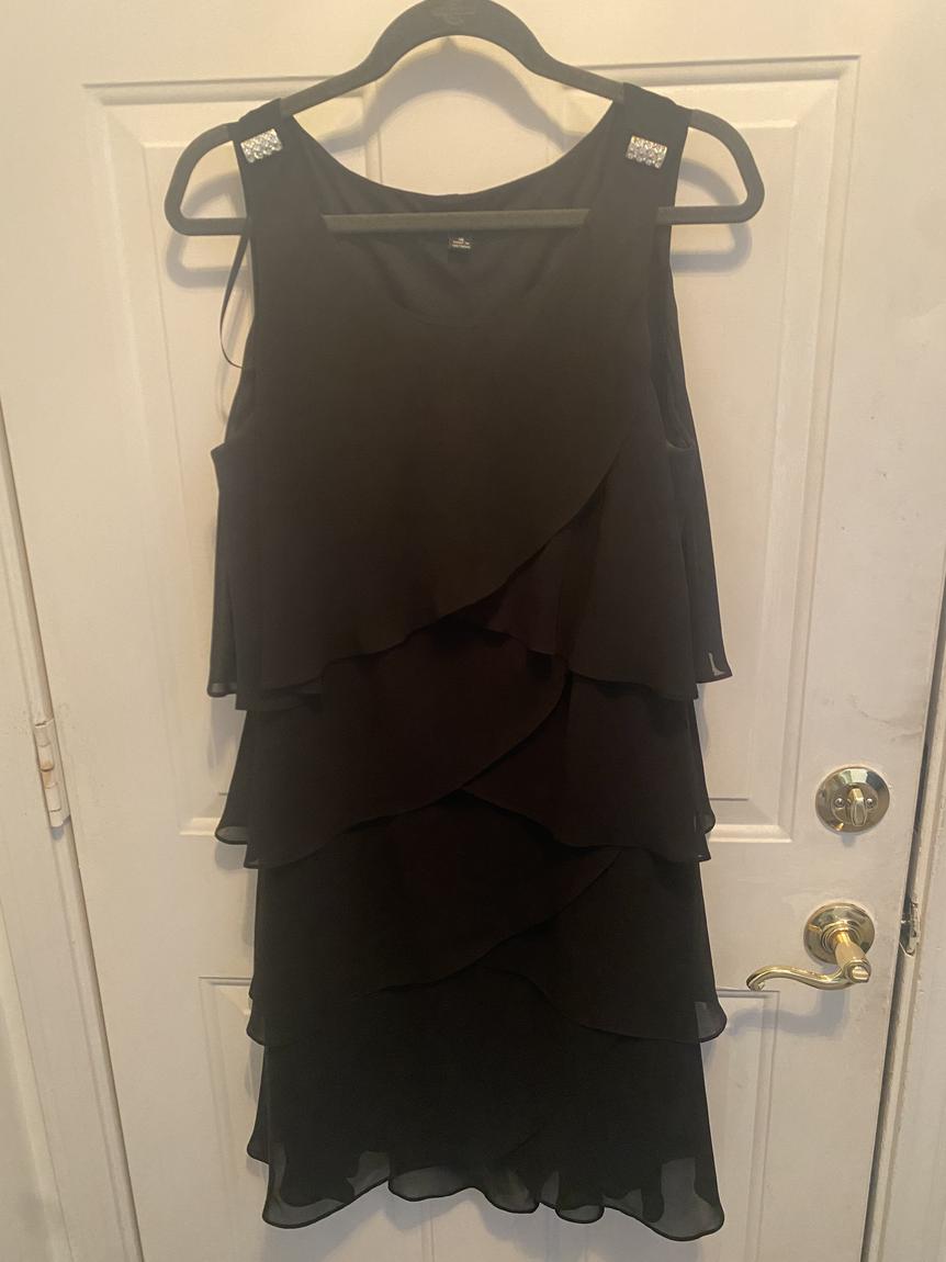 Plus Size 16 Black Cocktail Dress on Queenly
