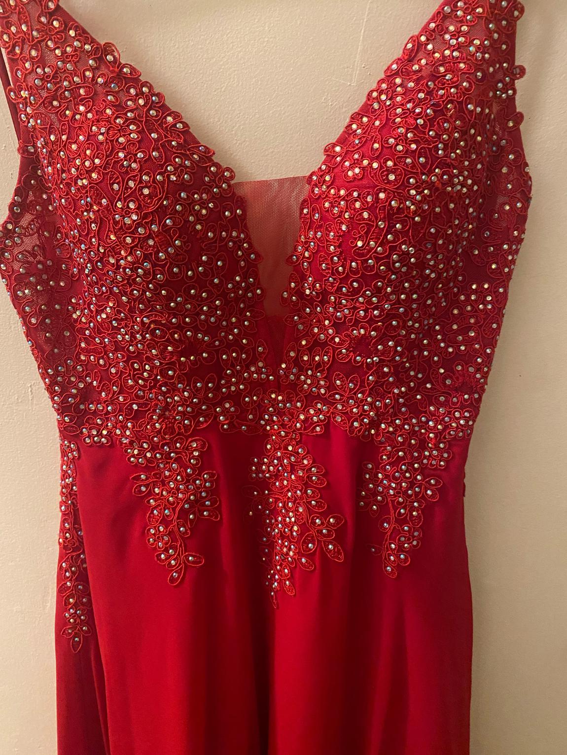 Blonde by Stacy sklar Size 4 Red A-line Dress on Queenly