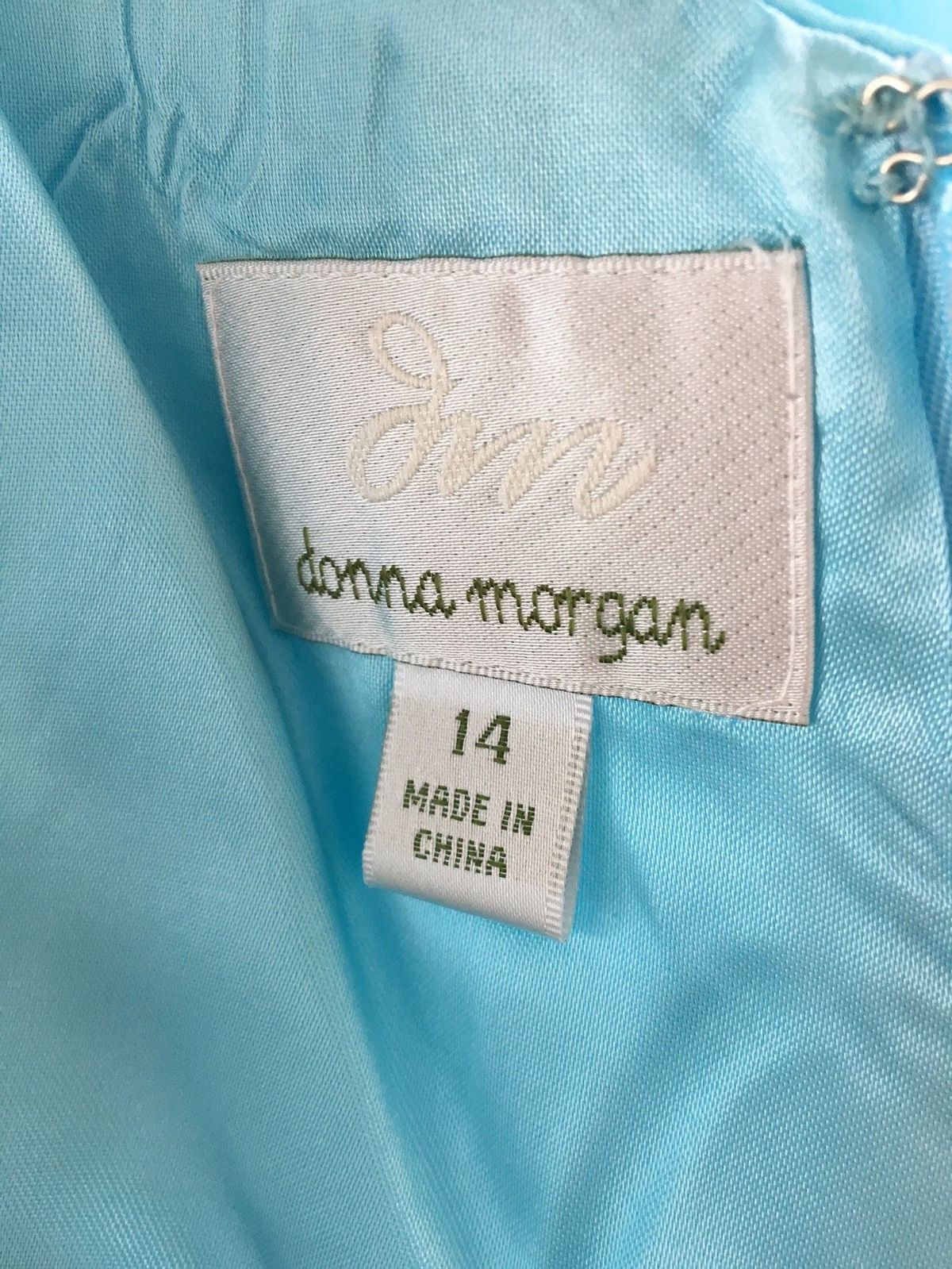 Donna Morgan Size 14 Green Floor Length Maxi on Queenly