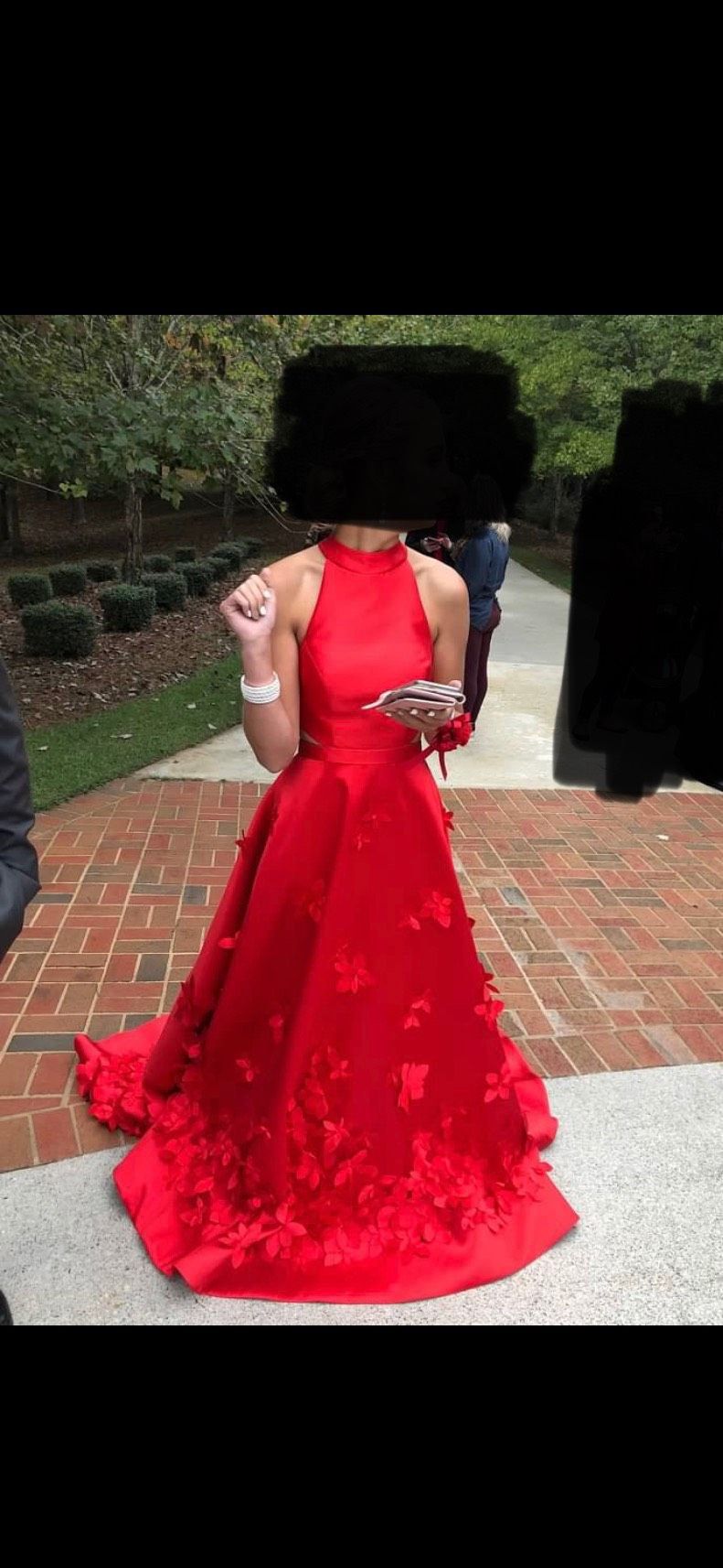 Sherri Hill Size 0 Red Dress With Train on Queenly