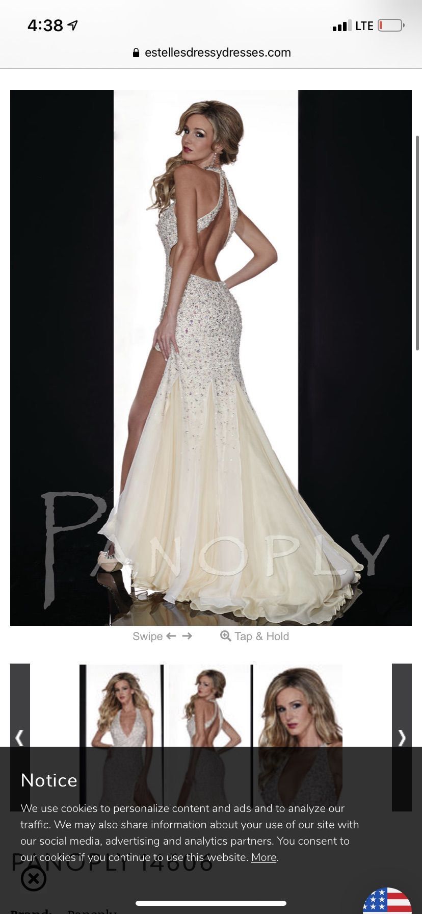 Style 14606 Panoply Size 2 Halter White Floor Length Maxi on Queenly