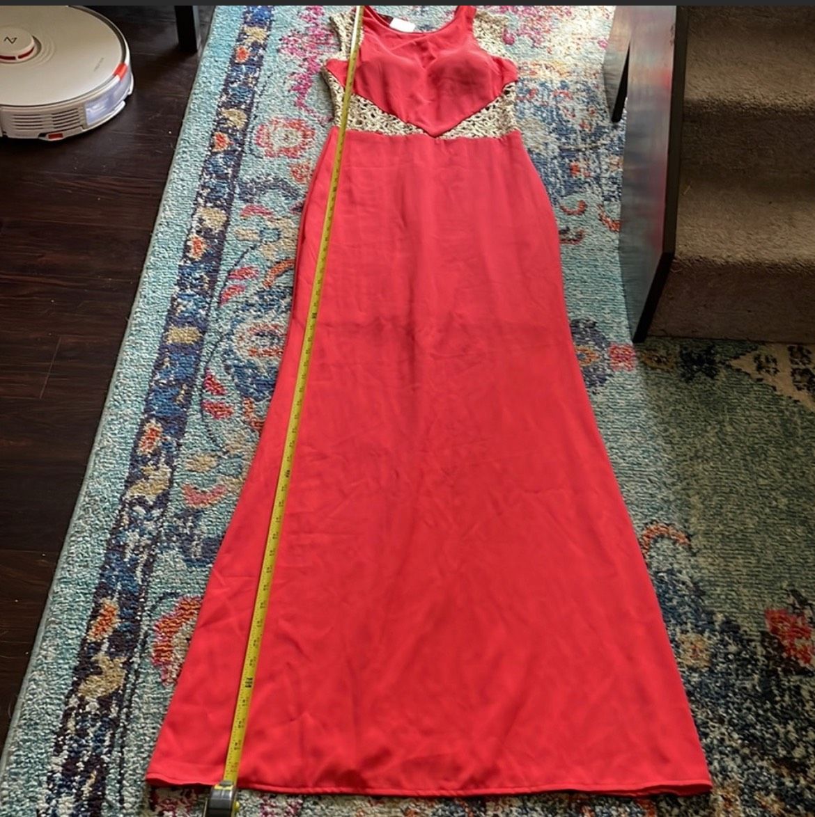Size 8 Prom Coral Floor Length Maxi on Queenly