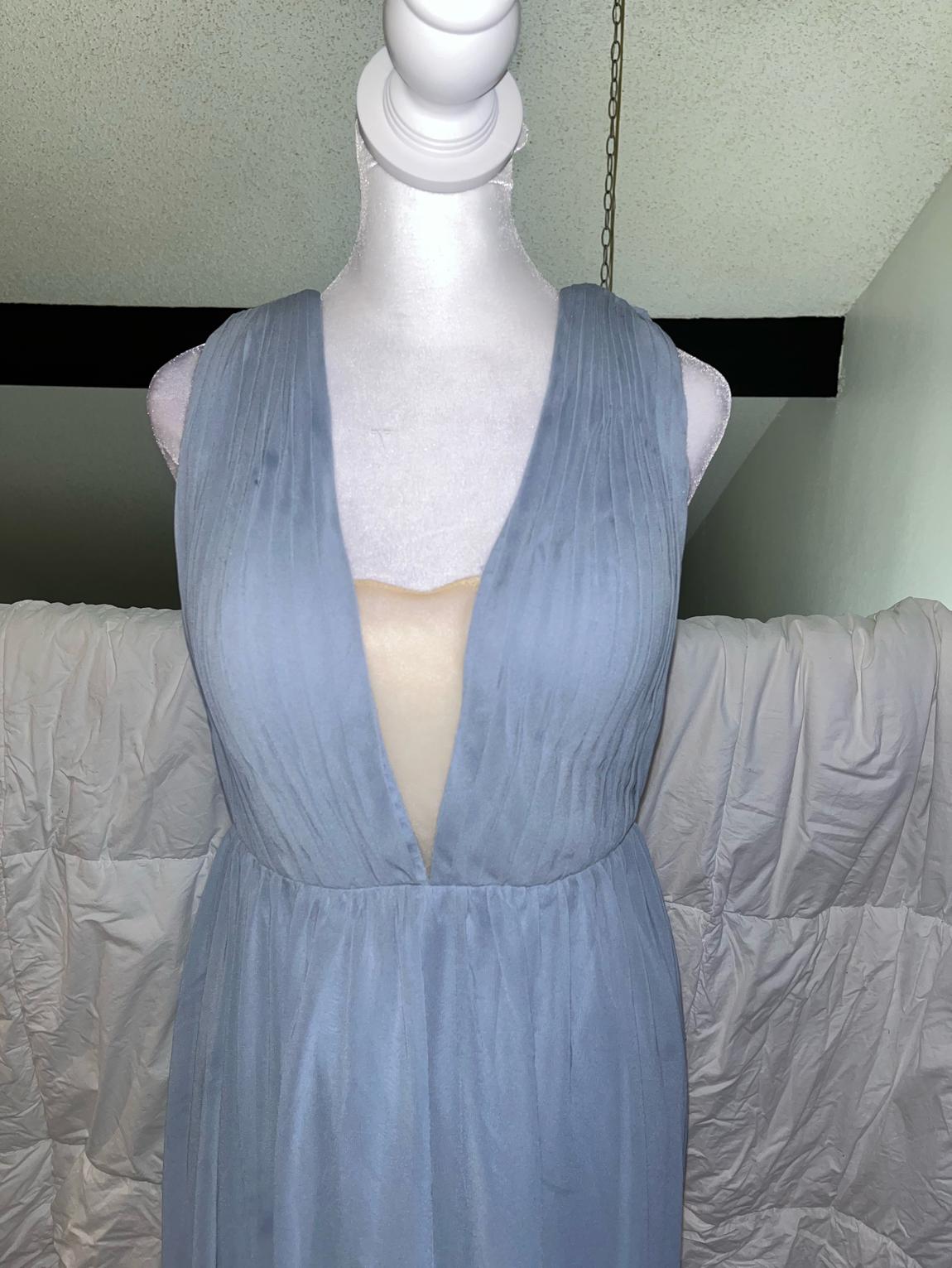 Azazie Size 4 Blue A-line Dress on Queenly