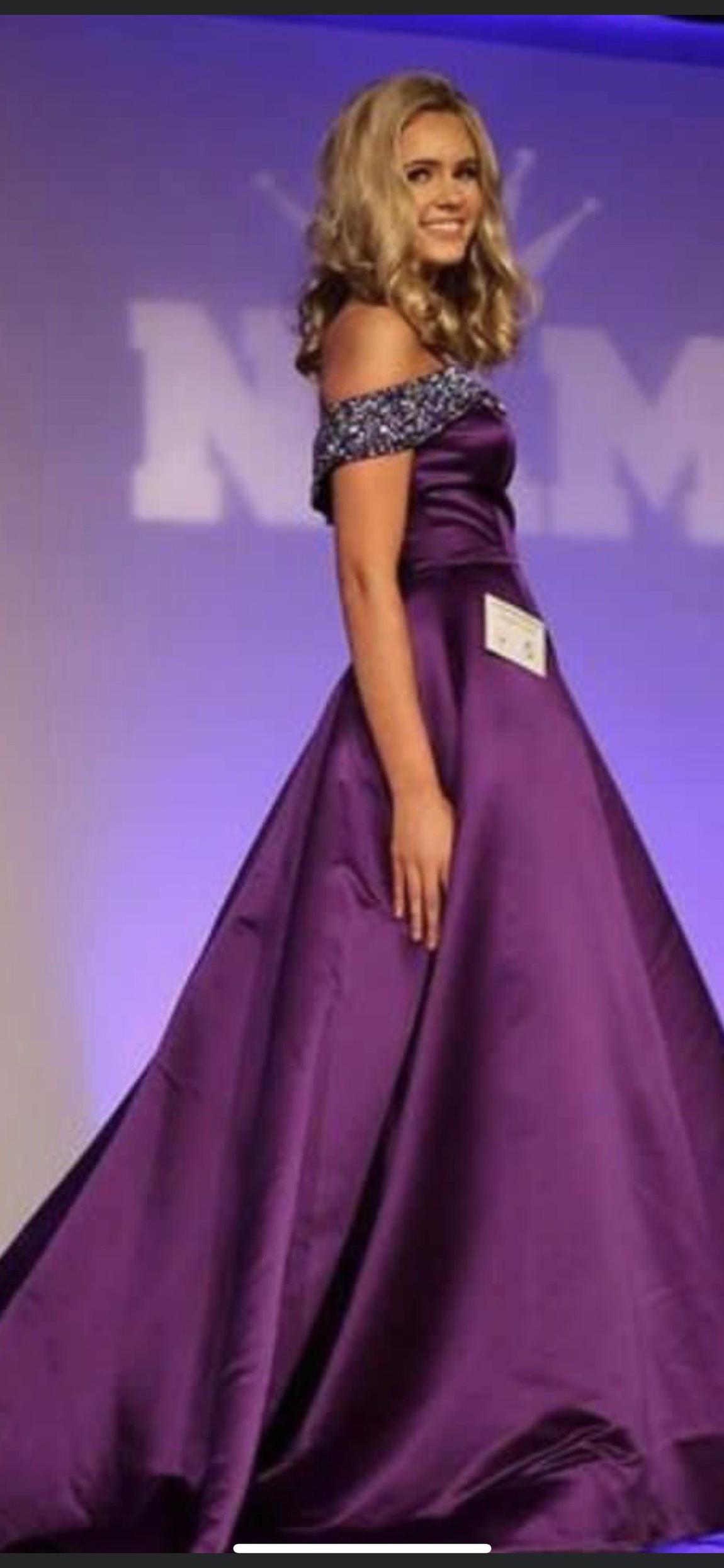 Jovani Size 2 Prom Strapless Satin Purple Ball Gown on Queenly