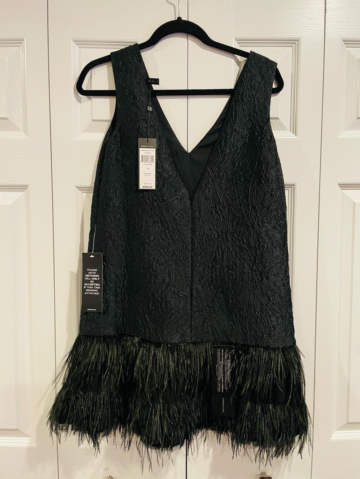 BCBG MAXARIA Size 6 Homecoming Black Cocktail Dress on Queenly